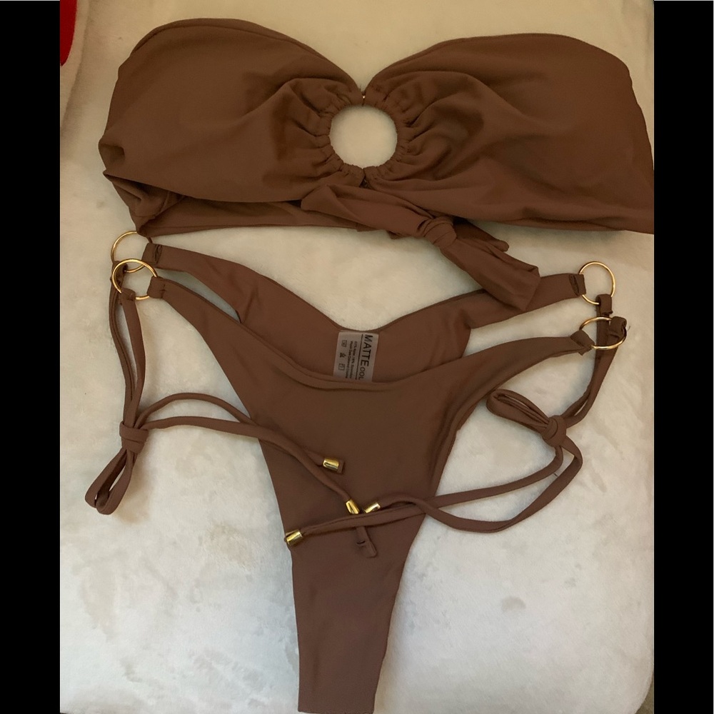 Matte Collection Two piece swimsuit. Size Large
